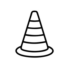 Construction Barrier Marking Off a Work Zone for Safety and Security