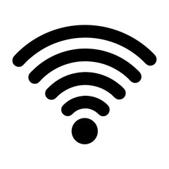 wi fi signal iconvector silhouette icon - perfect for electronics-themed crafts, decals, or SVG projects.
