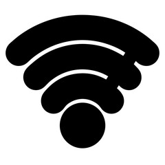 wi fi signal iconvector silhouette icon - perfect for electronics-themed crafts, decals, or SVG projects.