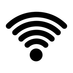 wi fi signal iconvector silhouette icon - perfect for electronics-themed crafts, decals, or SVG projects.