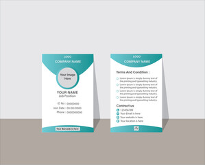 Print, ID card, Vector template for Print, Professional ID card, Identity Card, Creative Design, Customizable design for Print or digital use, Adobe Illustrator Vector file high-quality for Branding. 