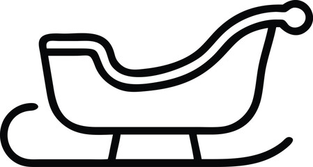 Santa Claus Sleigh Flying Holiday Icon