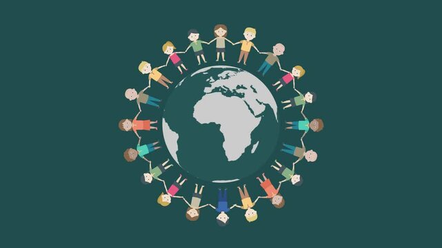 Global Village Concept Connecting People Around the World

