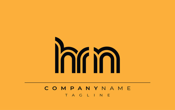 HRN Creative Unique Modern Letter Logo Design. Stylized logo featuring a unique letter design, presenting abstract minimalist aesthetics and modern appeal.