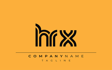 HRX Creative Unique Modern Letter Logo Design. Stylized logo featuring a unique letter design, presenting abstract minimalist aesthetics and modern appeal. © Mahamud