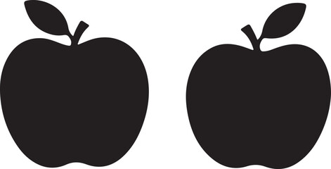 apple icon silhouette vector 