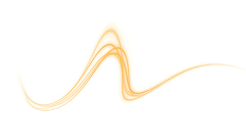 Vector PNG white abstract background with yellow gold glow, blurred light lines, waves. Bright sparkling speed line for futuristic design and banner. Energy flow tunnel.