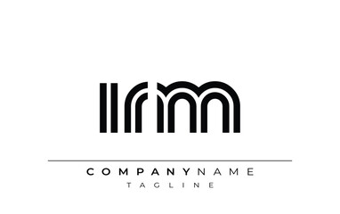 IRM Creative Unique Modern Letter Logo Design. Stylized logo featuring a unique letter design, presenting abstract minimalist aesthetics and modern appeal.