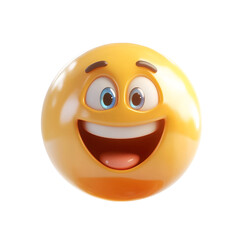 Fototapeta premium 3d cartoon smiling face emoji