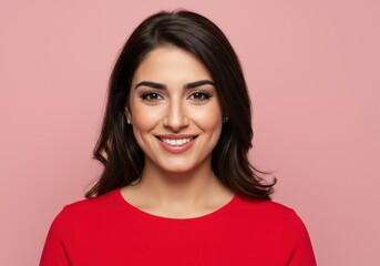 Fototapeta premium Portrait of smiling woman with perfect teeth