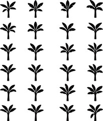 Ultra-Exclusive Banana Tree Symbol Icon Set | Unique Nature-Inspired Design.   
