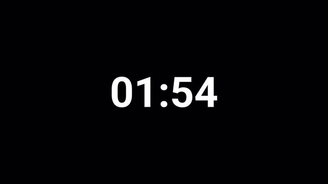 two minutes circle countdown timer, 2 minute countdown animation, animation of two minutes countdown on a transparent background.