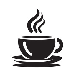 Coffee cup silhouette vector illustration art