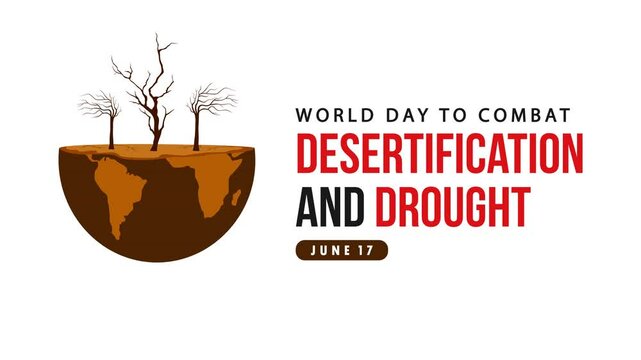 world day to combat desertification and drought video animation concept
