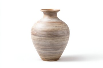 Elegant beige and brown vase, perfect for a modern or minimalist home decor.  Neutral tones add a touch of sophistication.
