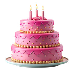 birthday cake with candles