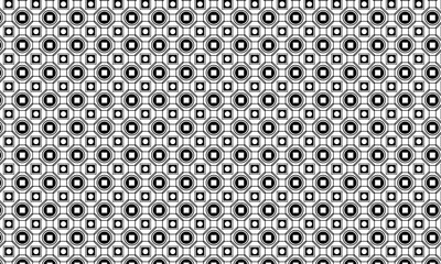 Traditional Seamless Circle Square Pattern &ndash; Creative Filled Geometric Design for Print, Textile, Wallpaper, Packaging, Web, Poster, Decor, Branding, Backgrounds, Decoration