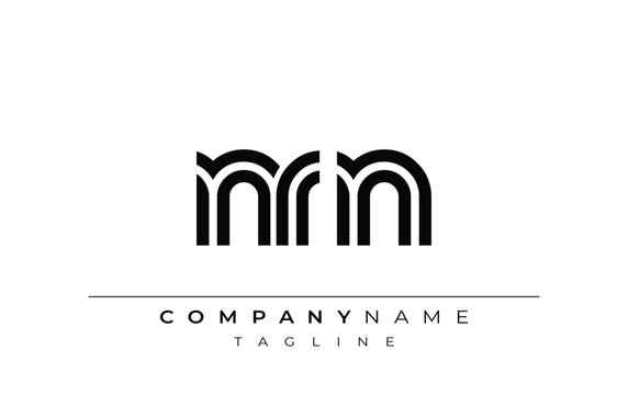 NRN Creative Unique Modern Letter Logo Design. Stylized logo featuring a unique letter design, presenting abstract minimalist aesthetics and modern appeal.