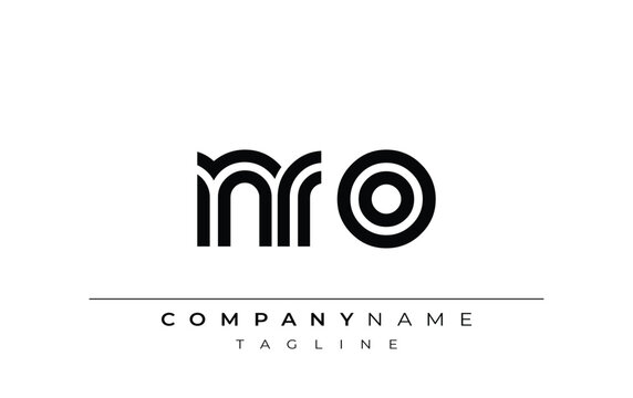 NRO Creative Unique Modern Letter Logo Design. Stylized logo featuring a unique letter design, presenting abstract minimalist aesthetics and modern appeal.
