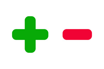 Obraz premium Plus and minus math symbols for education design
