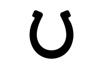 Horseshoe lucky charm symbol graphic illustration