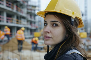 Female Engineer Supervising Construction Team