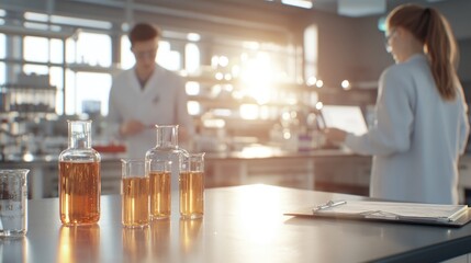 Laboratory research liquid analysis and scientific experimentation