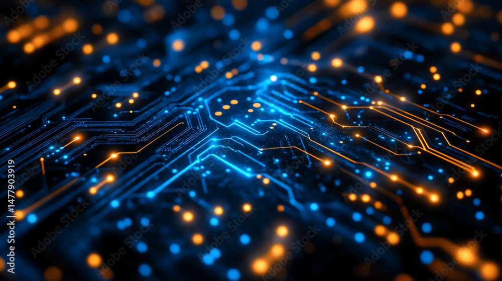 Poster abstract circuit board technology background design digital network connection system concept tech b