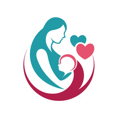 Pregnancy Care Logo with Embracing Parents