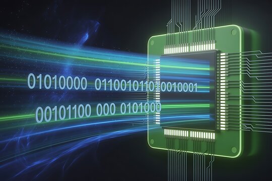 Digital Data Streams into Microchip Binary Code Technology