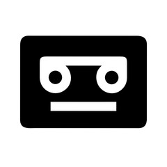 Obraz premium Stereo Cassette Icon Representing Dual Audio Playback