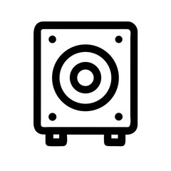Subwoofer Icon Representing Low Frequency Sound Output
