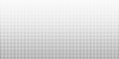 Dotted halftone gradient texture. Vanishing polka dot background. Repeating dots gradation pattern background. Black fading comic pop art overlay backdrop. Raster effect wallpaper. Vector halftone © Tukang