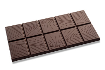 Dark chocolate bar isolated
