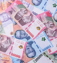 Rupiah money, Indonesian banknotes for buying and selling goods and exchanging for other currencies