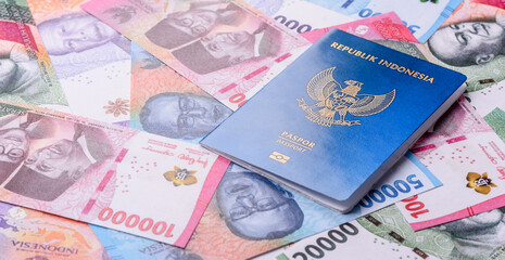 Indonesian passport for travelling, flying and doing business