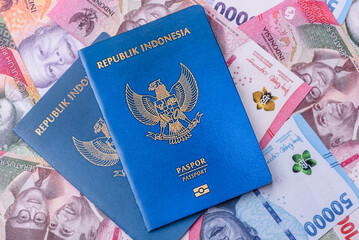 Indonesian passport for travelling, flying and doing business