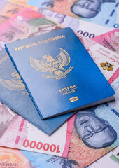 Indonesian passport for travelling, flying and doing business