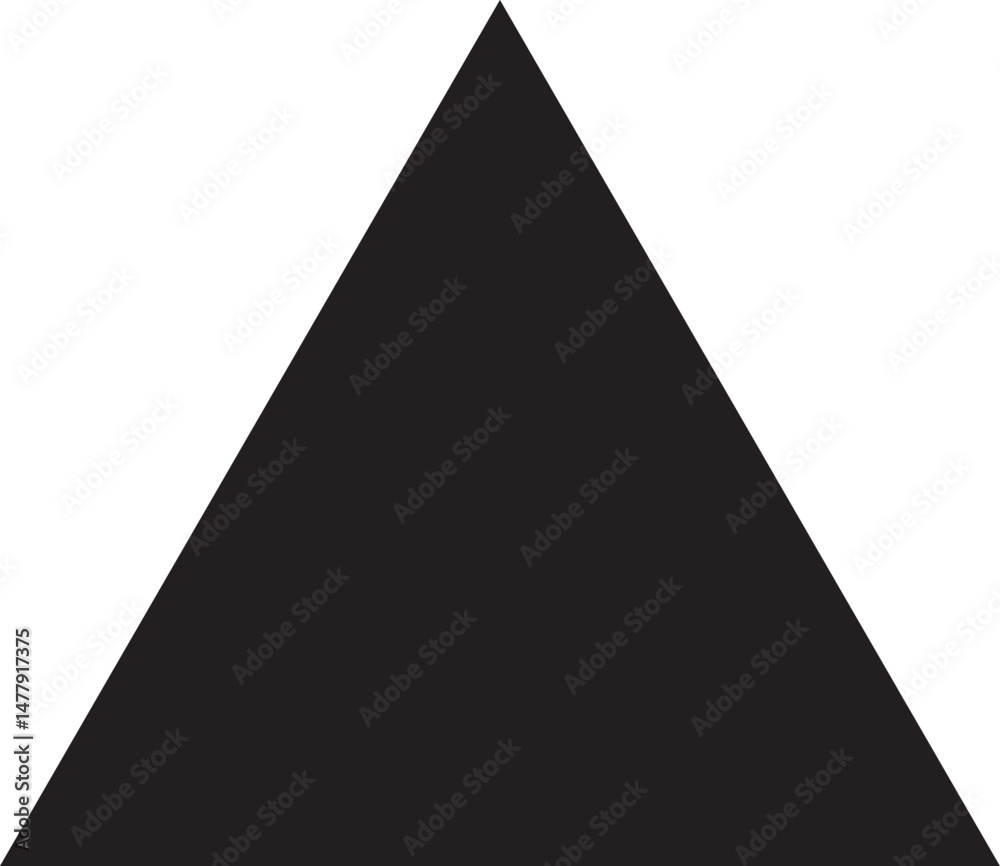 Fototapete triangle up arrow or pyramid flat vector icon for apps and websites