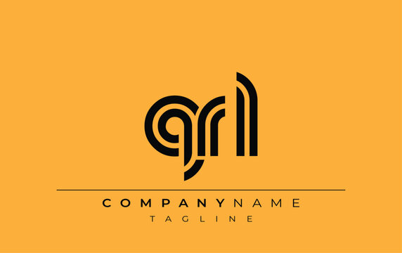 QRL Creative Unique Modern Letter Logo Design. Stylized logo featuring a unique letter design, presenting abstract minimalist aesthetics and modern appeal.
