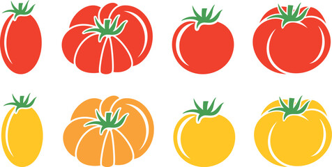 Tomato logo. Isolated tomato on white background