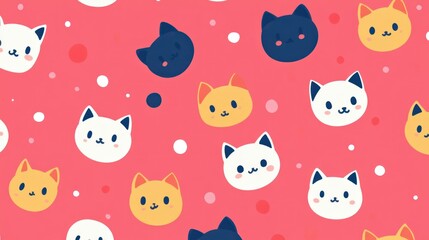 Cute cat faces pattern (3)