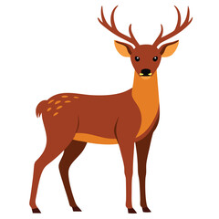 Obraz premium a digitally illustrated deer with large antlers, realistic fur texture, vivid colors, sharp details, cinematic lighting, fantasy style, highly detailed, 8k resolution 