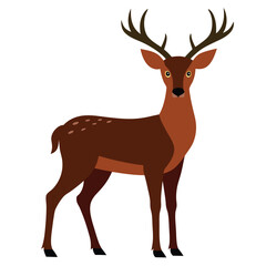 Fototapeta premium a photo-realistic digital illustration of a deer, detailed fur texture, intricate antlers, vibrant colors, 8k, highly detailed, realistic 