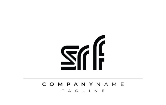 SRF Creative Unique Modern Letter Logo Design. Stylized logo featuring a unique letter design, presenting abstract minimalist aesthetics and modern appeal.