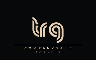 TRG Creative Unique Modern Letter Logo Design. Stylized logo featuring a unique letter design, presenting abstract minimalist aesthetics and modern appeal.