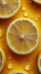 Close-up of juicy lemon slices
