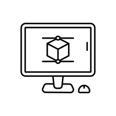 3d Designing Vector icon