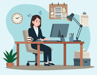 business woman in office