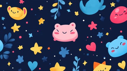 Cute, colorful, abstract pattern